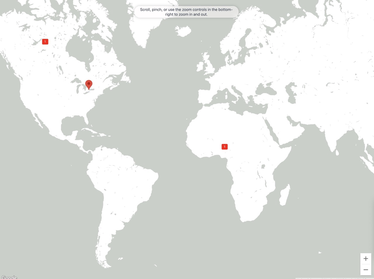 MapOfSecrets web app screenshot